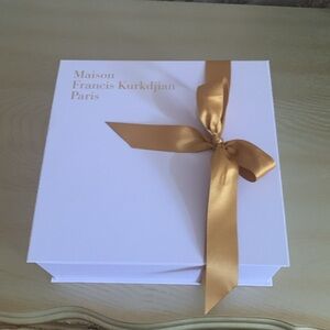 Light lavender color Francis Kurkdjian perfume box